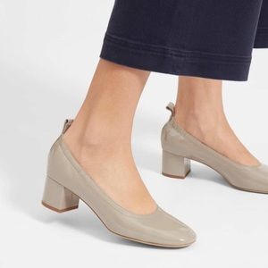 Everlane, The Day Heel, Light Taupe Patent Leather, size 7.5